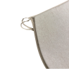 Coussins d'assise en lin uni en forme de D | Coussins d'assise classiques beige uni en forme de D