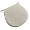 Plain Linen D Shaped Seat Pads | Plain Beige Classic D Shaped Seat Pads
