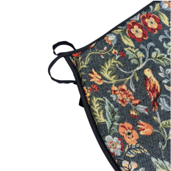 William Denim Tapestry Cuscini per Sedili a Forma di D | Cuscini per Sedili Blu a Forma di D