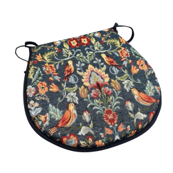William Denim Tapestry D-vormige Zitkussens | D-vormige Blauwe Zitkussens