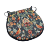 Coussins de siège en forme de D William Denim Tapestry | Coussins de siège bleus en forme de D