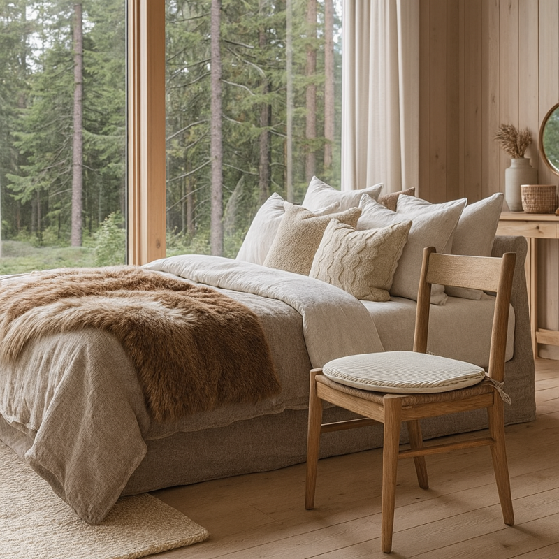 Coussins de siège rayés blancs en forme de D | Coussin de siège rayé extra épais en forme de D