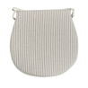 Coussins de siège rayés blancs en forme de D | Coussin de siège rayé extra épais en forme de D