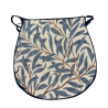 Coussin d'assise en forme de D, motif branches de saule bleu azur | Coussins d'assise en tapisserie en forme de D |