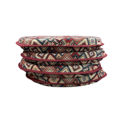 Aztec Tapestry D Shaped Seat Pads| Geometric D Shaped Seat Pads |
