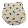 Small Bees Reversible 'D' Shape Seat Pad | Set of 4, 6 or 8 Chair Pads