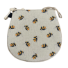 Coussin de chaise réversible en forme de « D » Small Bees | Lot de 4, 6 ou 8 coussins de chaise