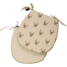 Petits coussins de chaise réversibles en forme de « D » à motif de faisans | Lot de 2, 4, 6 ou 8 coussins de chaise