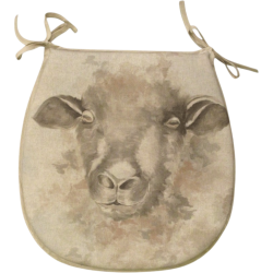 Sheep Reversible 'D' Shape Seat Pads | Set of 2,4,6 or 8 Chair Pads