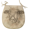 Cuscini per sedie a forma di 'D' reversibili in lana | Set di 2, 4, 6 o 8 cuscini per sedie