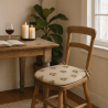 Bunny Rabbit Reversible 'D' Shape Seat Pad | Set of 2,4,6,8 Chair Pads