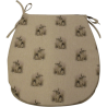 Coussin de chaise réversible en forme de « D » motif lapin | Lot de 2, 4, 6 ou 8 coussins de chaise