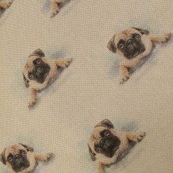 Large Pug Reversible 'D' Shape Seat Pads | Set of 2,4,6,8 Chair Pads