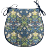 D-vormig zitkussen Strawberry Thief Navy | Blauw bloemen D-vormig zitkussen