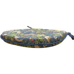 D Shaped Seat Pad Strawberry Thief Navy | Blue Floral D Shape Seat Pad
