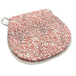 Coussin d'assise en forme de D, motif branches de saule rouille | Coussins d'assise à motifs en forme de D |