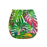 D Shaped Seat Pad Tropical Leaves | Modern Multicoloured Seat Pads |