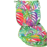 D Shaped Seat Pad Tropical Leaves | Modern Multicoloured Seat Pads |