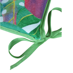 D Shaped Seat Pad Tropical Leaves | Modern Multicoloured Seat Pads |