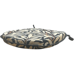 Coussin d'assise en forme de D, motif branches de saule et ébène | Coussins d'assise à motifs en forme de D |