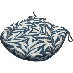 D Shaped Seat Pad Willow Bough Ebony | D Shaped Patterned Seat Pads |