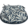 D Shaped Seat Pad Willow Bough Ebony | D Shaped Patterned Seat Pads |
