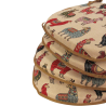 Coussins de siège en forme de D à motif lama | Coussins de siège en forme de D à motif animal