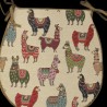 Coussins de siège en forme de D à motif lama | Coussins de siège en forme de D à motif animal