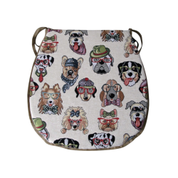 Coussins de siège en tapisserie pour chien en forme de D | Coussins de siège en tapisserie pour animaux en forme de D
