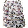 Coussins de siège en tapisserie pour chien en forme de D | Coussins de siège en tapisserie pour animaux en forme de D