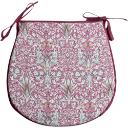 Coussin de siège en forme de D, motif tête de serpent cramoisi | Coussins de siège à motifs en forme de D |