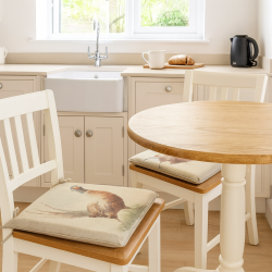 Pheasant Reversible Square Seat Pads | Set of 2,4,6 or 8 Chair Pads