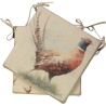 Pheasant Reversible Square Seat Pads | Set of 2,4,6 or 8 Chair Pads