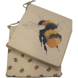 Cuscini per sedie quadrati reversibili Queen Bee | Set di 2, 4, 6 o 8 cuscini per sedie