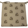 Large Rabbit Reversible Square Seat Pads | Set of 2,4,6 or 8 Chair Pads