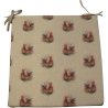 Grand coussin de chaise carré réversible à motif coq | Lot de 2, 4, 6 ou 8 coussins de chaise