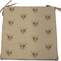 Coussins de chaise carrés réversibles Small Cows | Lot de 2, 4, 6 ou 8 coussins