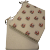 Small Roosters Reversible Square Seat Pads | Set of 2,4,6,8 Chair Pads