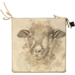 Sheep Reversible Square Seat Pad | Set of 2,4,6 or 8 Country Chair Pads