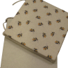 Bumble Bees Reversible Square Seat Pads | Set of 2,4,6 or 8 Chair Pads