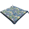 Cuscino Quadrato per Sedia Strawberry Thief Blu Navy | Cuscini Quadrati Rossi per Sedia con Lacci