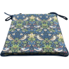 Cuscino Quadrato per Sedia Strawberry Thief Blu Navy | Cuscini Quadrati Rossi per Sedia con Lacci
