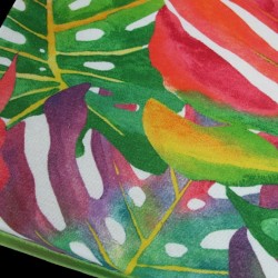 Coussin de siège carré à motifs tropicaux | Coussins de siège carrés multicolores modernes