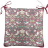Coussin de siège carré Fraise Voleuse Cramoisi | Coussins de siège carrés rouges à motifs floraux