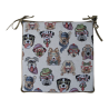 Coussins de siège carrés pour chien en tapisserie | Coussins de siège carrés en tapisserie à motifs animaliers