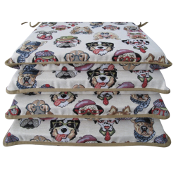 Tapestry Dog Square Seat Pads| Animal Print Tapestry Square Seat Pads