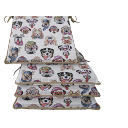 Tapisserie Hund Quadratische Sitzkissen| Tiermuster Tapisserie Quadratische Sitzkissen
