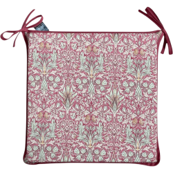 Quadratisches Sitzkissen Snakeshead Crimson | William Morris quadratische Sitzkissen