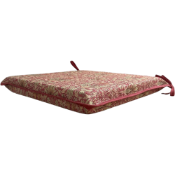 Quadratisches Sitzkissen Snakeshead Crimson | William Morris quadratische Sitzkissen