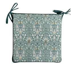 Square Seat Pad Snakeshead Forest |  William Morris Square Seat Pads